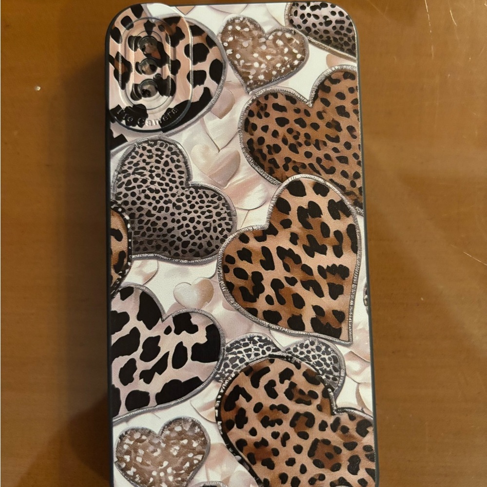 Creative Leopard Heart Pattern Phone Case For Iphone X/XS